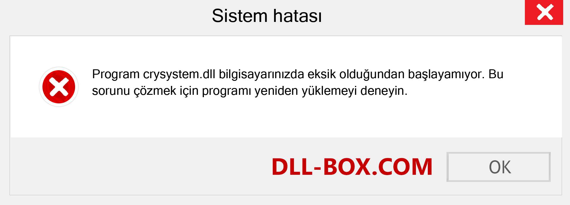 crysystem.dll dosyası eksik mi? Windows 7, 8, 10 için İndirin - Windows'ta crysystem dll Eksik Hatasını Düzeltin, fotoğraflar, resimler